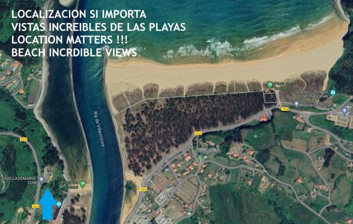 La Villa De Maria I Playa Beach El Puntal Asturias บีญาวิซิโอซา ภายนอก รูปภาพ